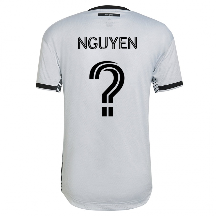 Niño Camiseta Christopher Nguyen #0 Blanco 2ª Equipación 2023/24 La Camisa