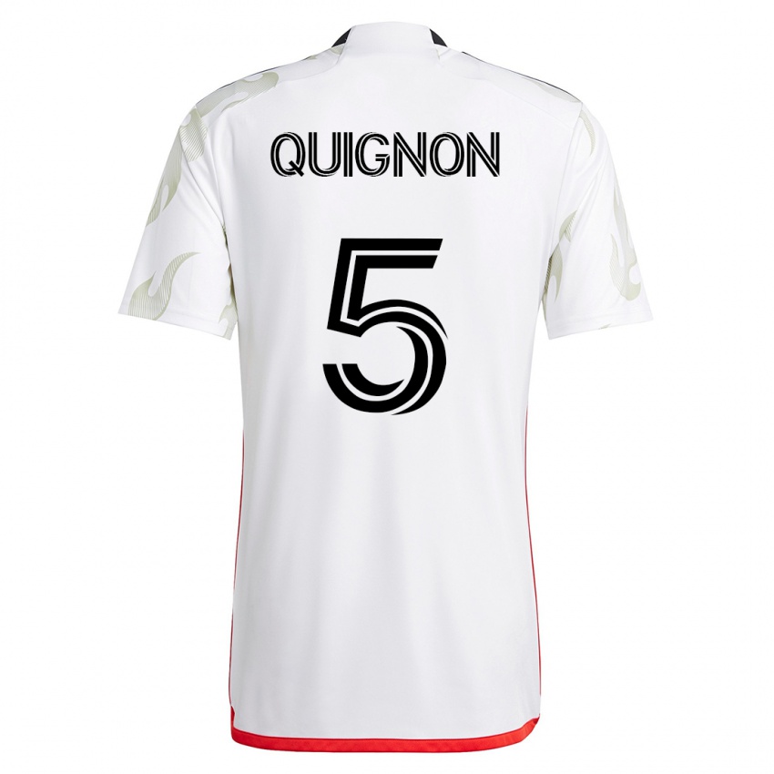 Niño Camiseta Facundo Quignón #5 Blanco 2ª Equipación 2023/24 La Camisa