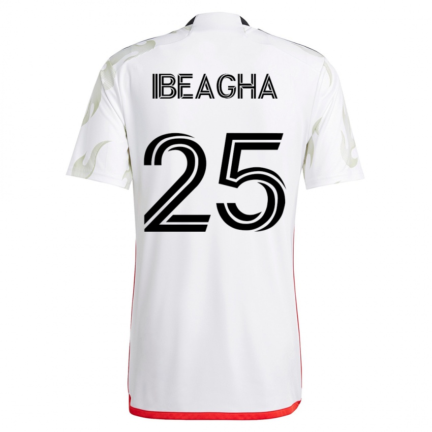 Niño Camiseta Sebastien Ibeagha #25 Blanco 2ª Equipación 2023/24 La Camisa