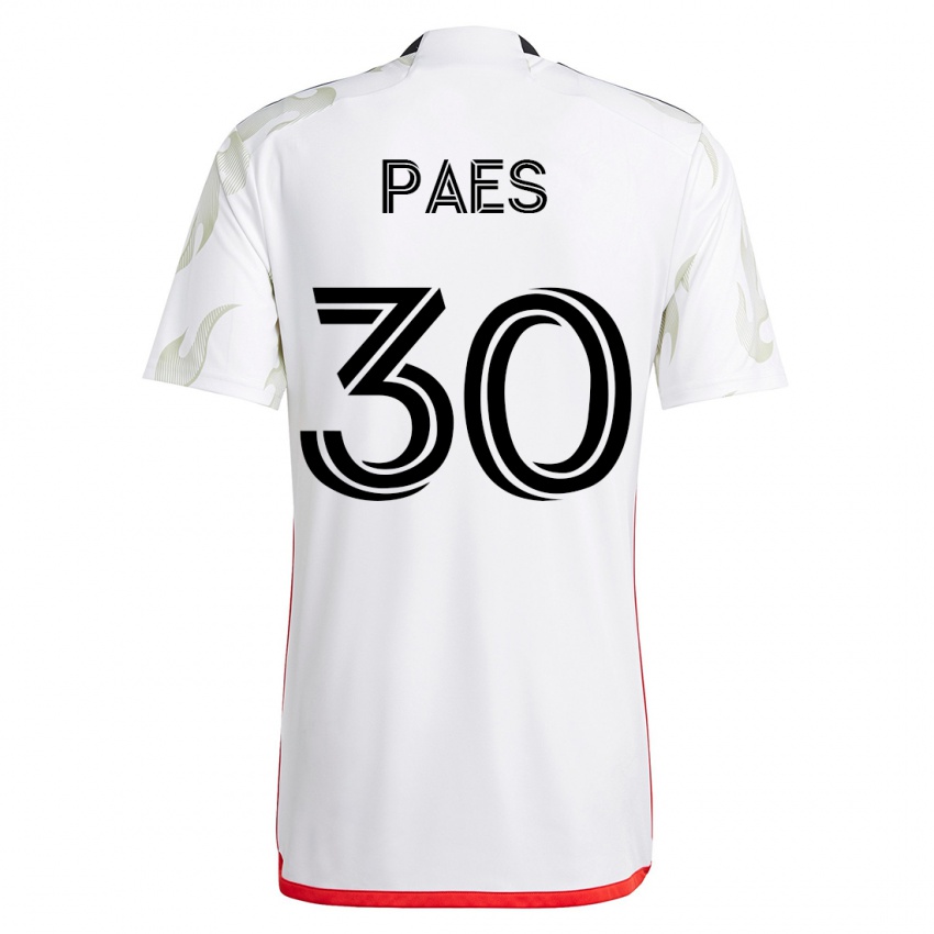 Niño Camiseta Maarten Paes #30 Blanco 2ª Equipación 2023/24 La Camisa