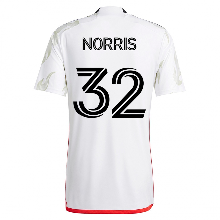 Niño Camiseta Nolan Norris #32 Blanco 2ª Equipación 2023/24 La Camisa
