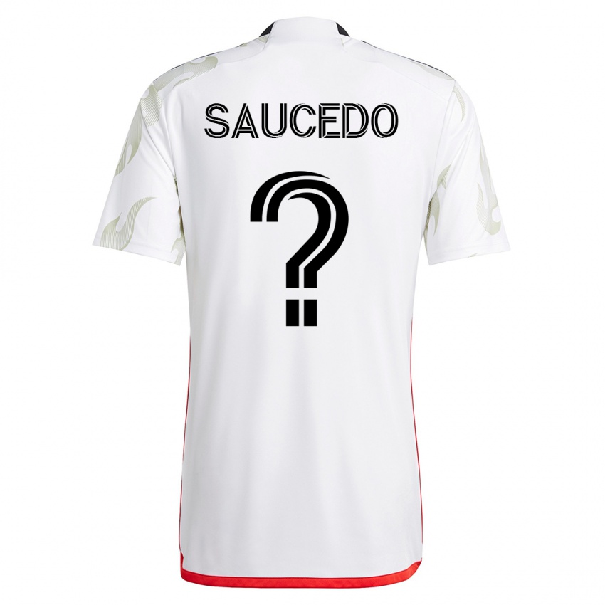 Niño Camiseta Andre Saucedo #0 Blanco 2ª Equipación 2023/24 La Camisa