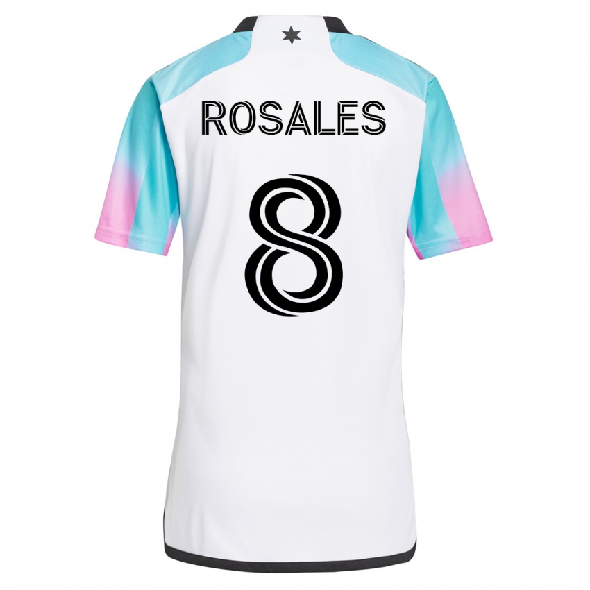 Niño Camiseta Joseph Rosales #8 Blanco 2ª Equipación 2023/24 La Camisa