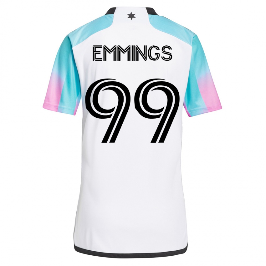 Niño Camiseta Fred Emmings #99 Blanco 2ª Equipación 2023/24 La Camisa