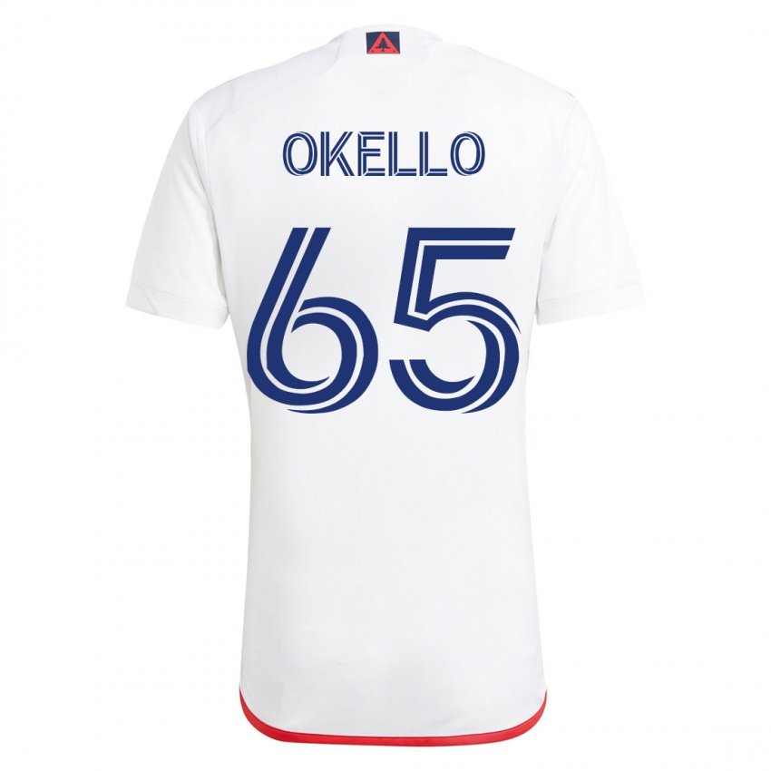 Niño Camiseta Noble Okello #65 Blanco Rojo 2ª Equipación 2023/24 La Camisa
