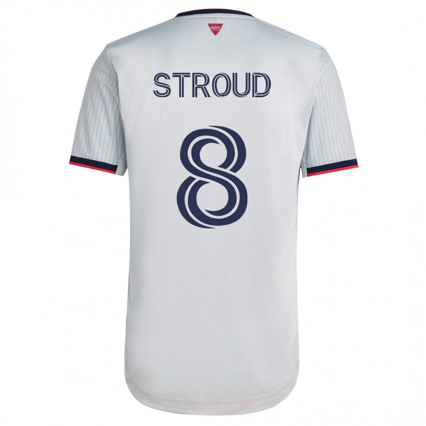 Niño Camiseta Jared Stroud #8 Blanco 2ª Equipación 2023/24 La Camisa