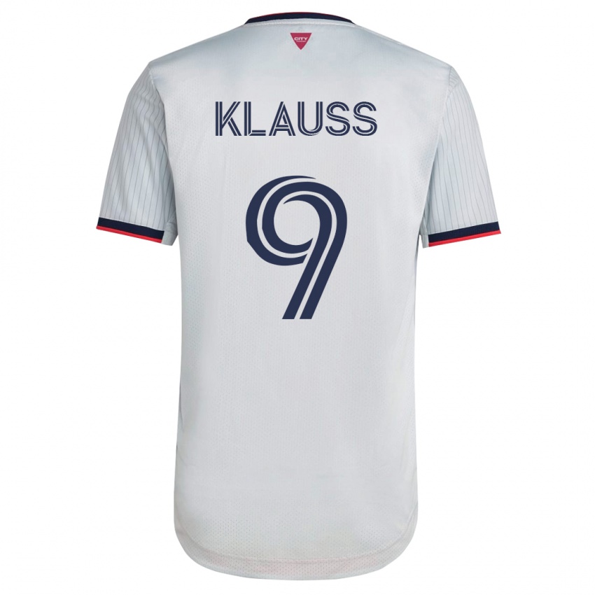 Niño Camiseta João Klauss #9 Blanco 2ª Equipación 2023/24 La Camisa