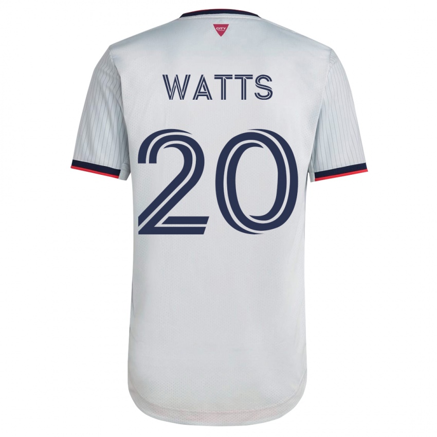 Niño Camiseta Akil Watts #20 Blanco 2ª Equipación 2023/24 La Camisa