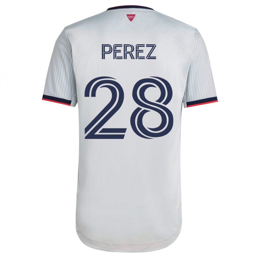 Niño Camiseta Miguel Perez #28 Blanco 2ª Equipación 2023/24 La Camisa