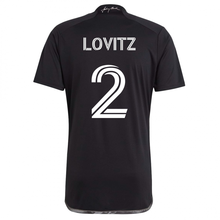Niño Camiseta Daniel Lovitz #2 Negro 2ª Equipación 2023/24 La Camisa