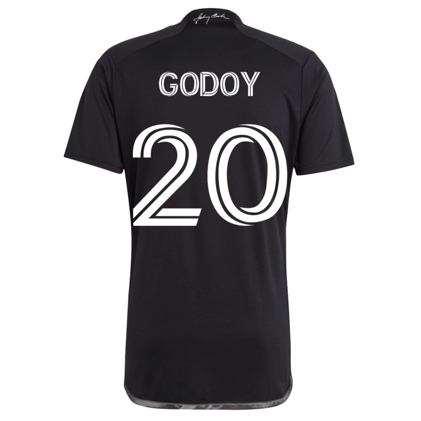 Niño Camiseta Aníbal Godoy #20 Negro 2ª Equipación 2023/24 La Camisa