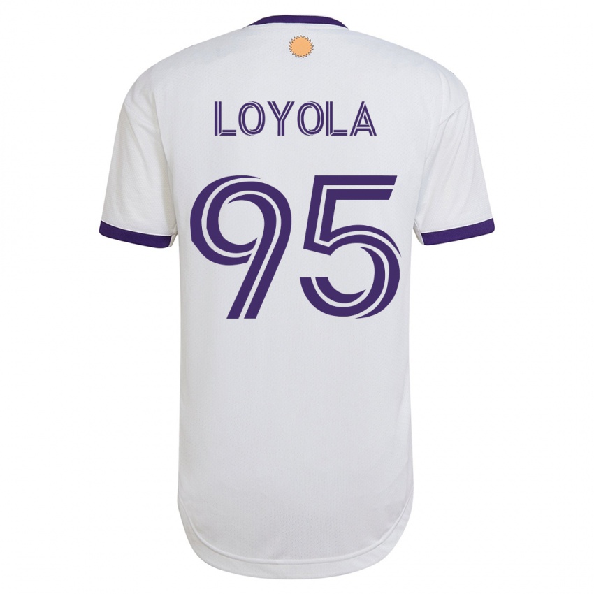 Niño Camiseta Favian Loyola #95 Blanco 2ª Equipación 2023/24 La Camisa