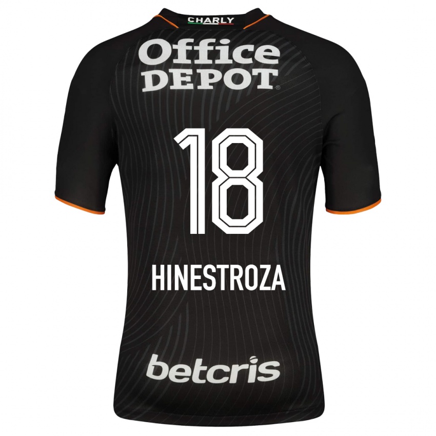 Niño Camiseta Marino Hinestroza #18 Negro 2ª Equipación 2023/24 La Camisa