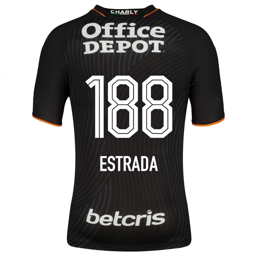 Niño Camiseta Ángel Estrada #188 Negro 2ª Equipación 2023/24 La Camisa