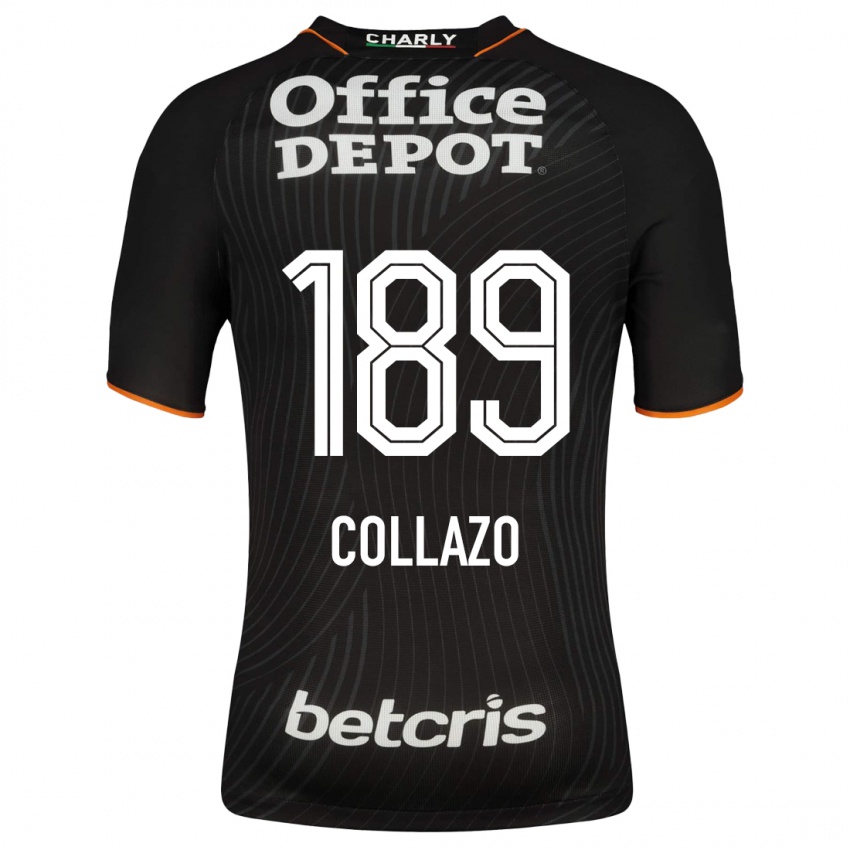 Niño Camiseta David Collazo #189 Negro 2ª Equipación 2023/24 La Camisa