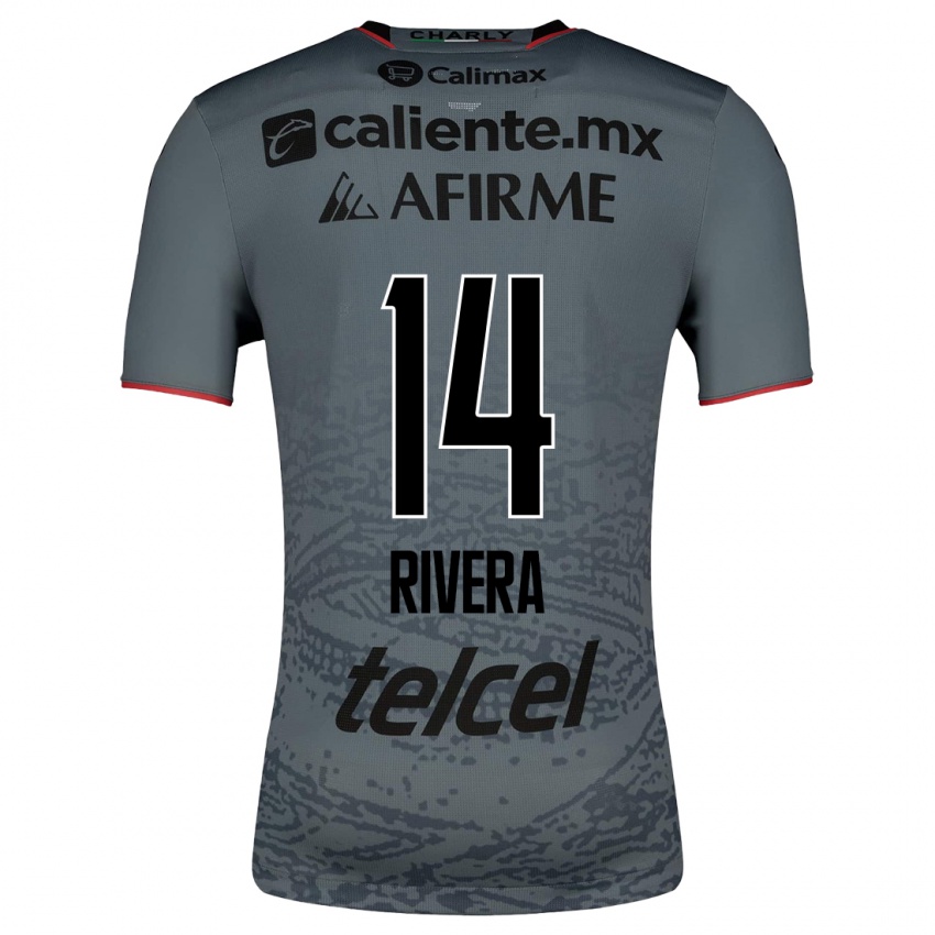 Niño Camiseta Christian Rivera #14 Gris 2ª Equipación 2023/24 La Camisa
