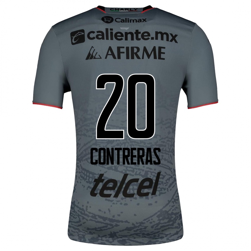 Niño Camiseta Francisco Contreras #20 Gris 2ª Equipación 2023/24 La Camisa