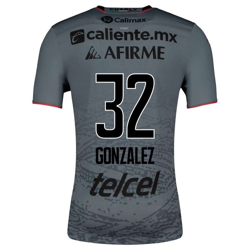 Niño Camiseta Carlos Gonzalez #32 Gris 2ª Equipación 2023/24 La Camisa