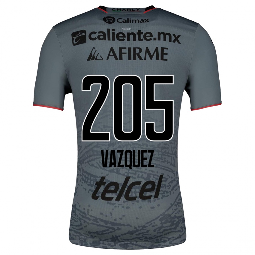Niño Camiseta Aldair Vázquez #205 Gris 2ª Equipación 2023/24 La Camisa