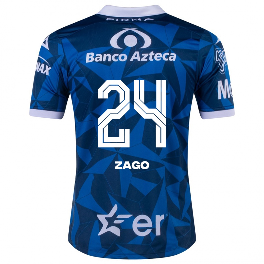 Niño Camiseta Diego Zago #24 Azul 2ª Equipación 2023/24 La Camisa
