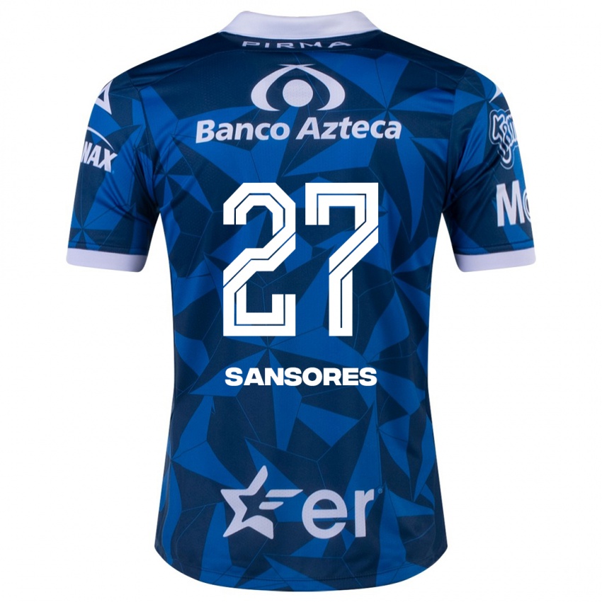 Niño Camiseta Miguel Sansores #27 Azul 2ª Equipación 2023/24 La Camisa
