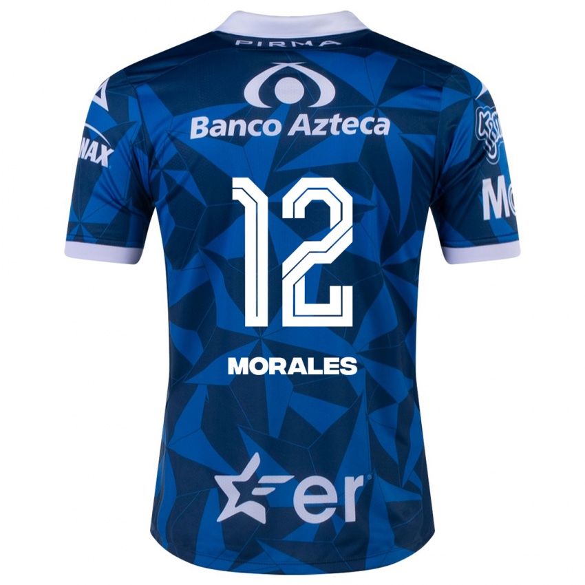 Niño Camiseta Karla Morales #12 Azul 2ª Equipación 2023/24 La Camisa
