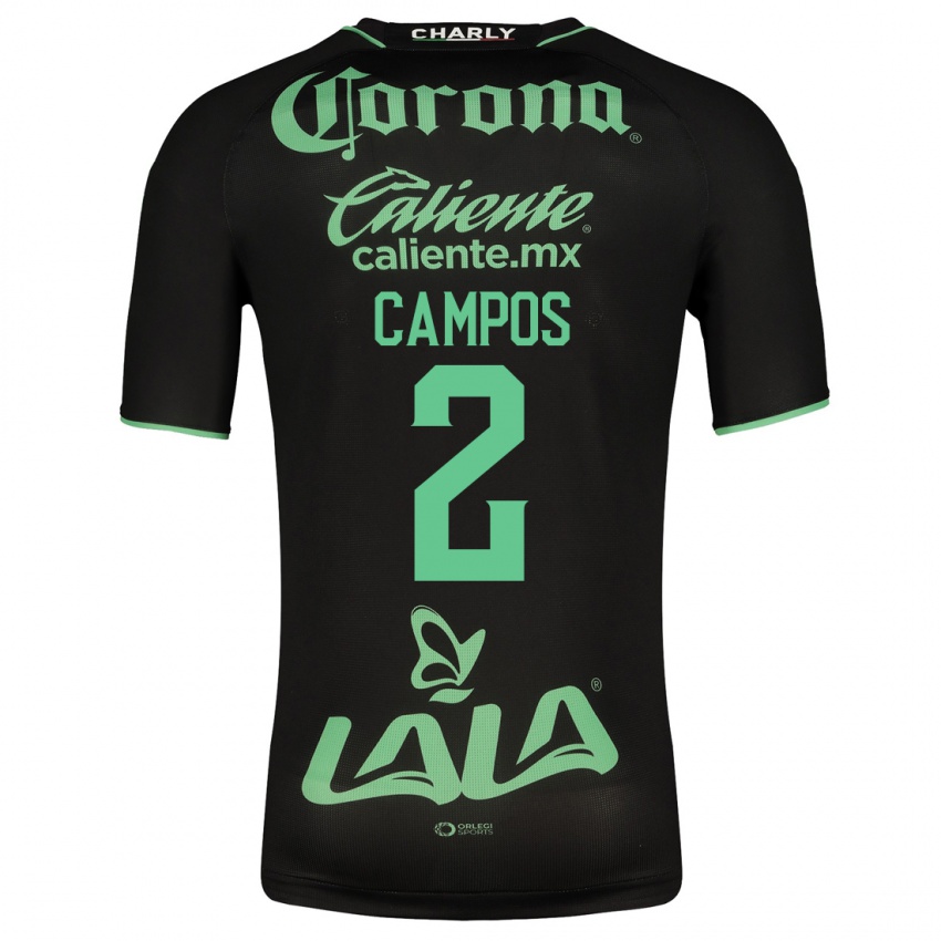 Niño Camiseta Omar Campos #2 Negro 2ª Equipación 2023/24 La Camisa