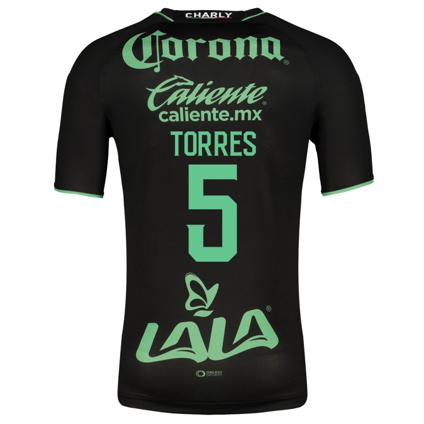 Niño Camiseta Félix Torres #5 Negro 2ª Equipación 2023/24 La Camisa