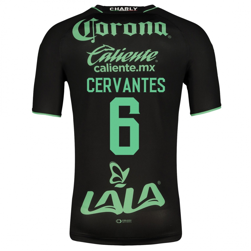 Niño Camiseta Alan Cervantes #6 Negro 2ª Equipación 2023/24 La Camisa