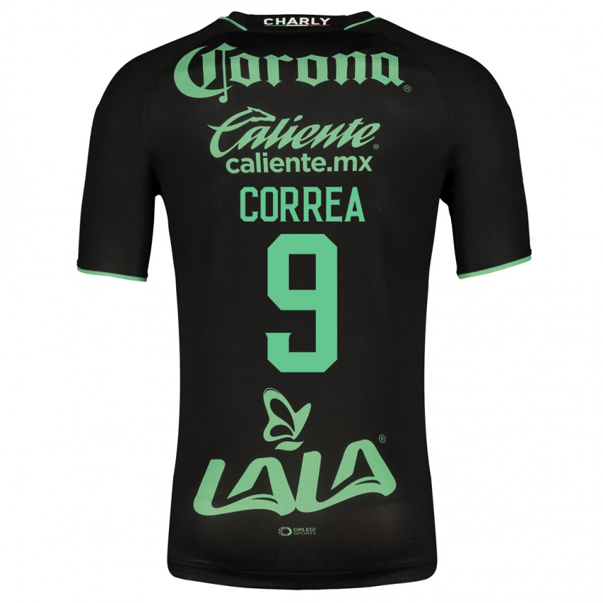 Niño Camiseta Javier Correa #9 Negro 2ª Equipación 2023/24 La Camisa