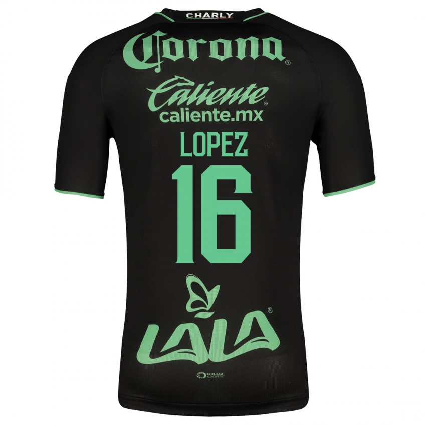 Niño Camiseta Aldo López #16 Negro 2ª Equipación 2023/24 La Camisa