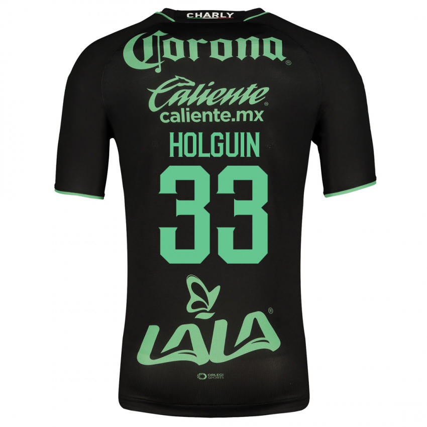 Niño Camiseta Héctor Holguín #33 Negro 2ª Equipación 2023/24 La Camisa