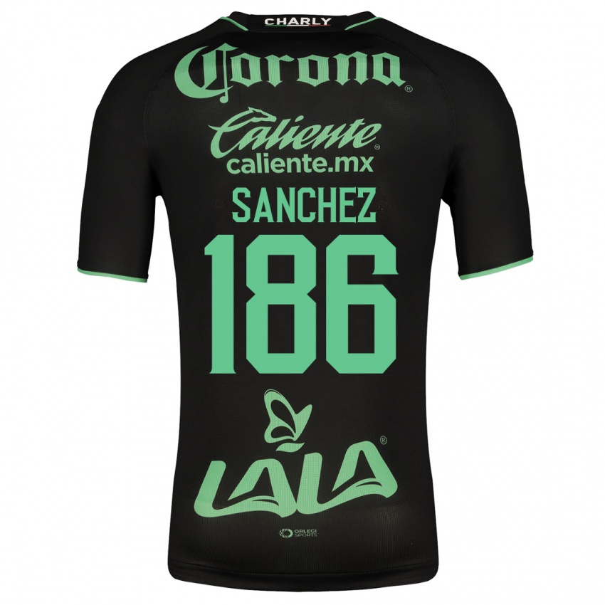 Niño Camiseta David Sánchez #186 Negro 2ª Equipación 2023/24 La Camisa