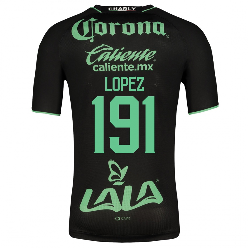 Niño Camiseta Carlos López #191 Negro 2ª Equipación 2023/24 La Camisa