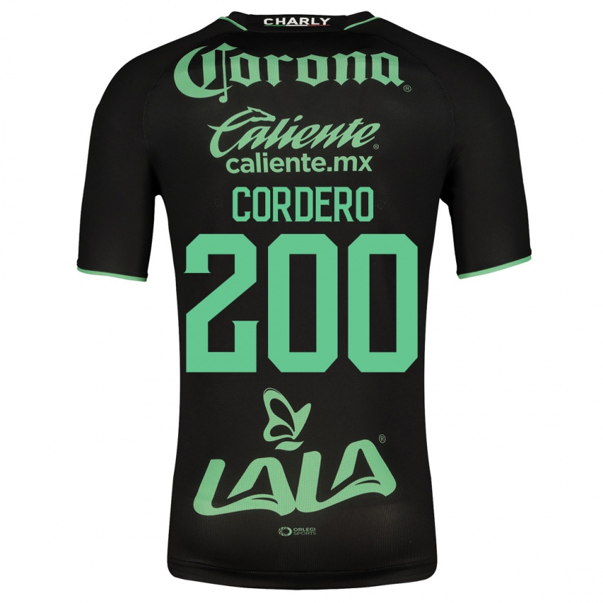 Niño Camiseta Mario Cordero #200 Negro 2ª Equipación 2023/24 La Camisa