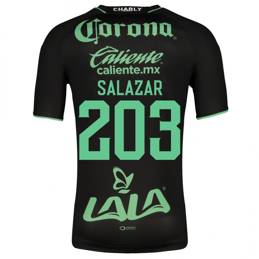Niño Camiseta Roberto Salazar #203 Negro 2ª Equipación 2023/24 La Camisa
