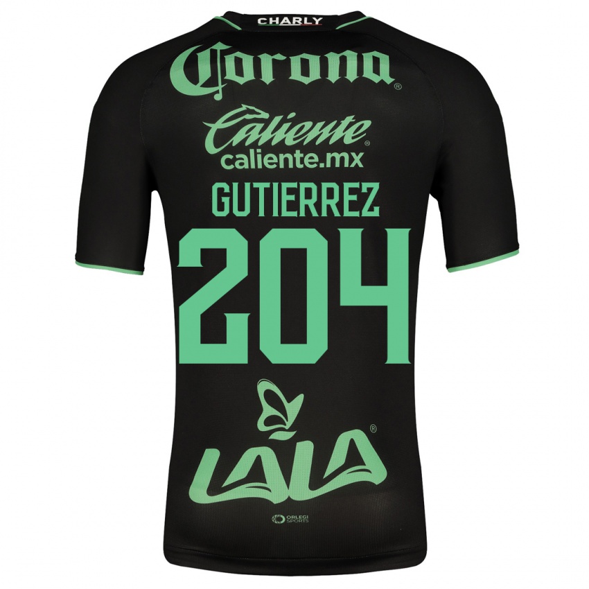 Niño Camiseta Gabriel Gutiérrez #204 Negro 2ª Equipación 2023/24 La Camisa