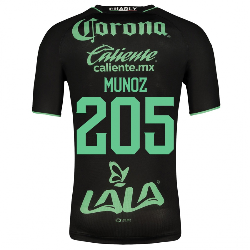 Niño Camiseta Guillermo Muñoz #205 Negro 2ª Equipación 2023/24 La Camisa
