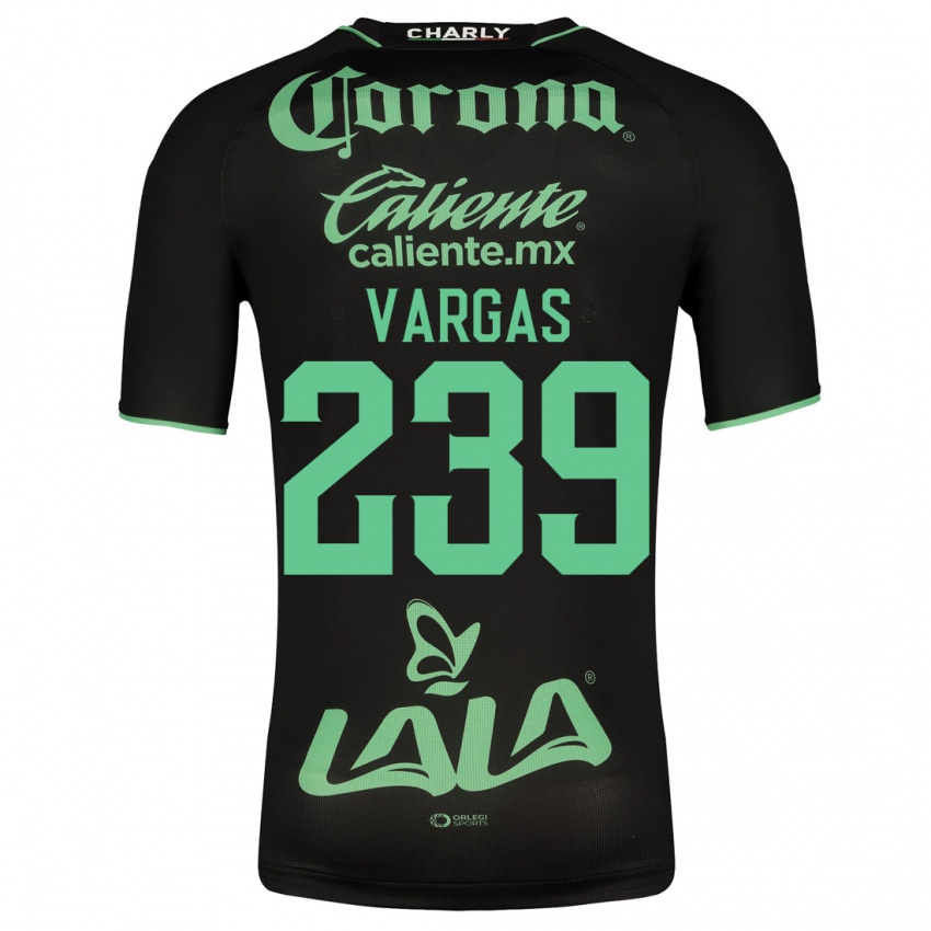 Niño Camiseta Diego Vargas #239 Negro 2ª Equipación 2023/24 La Camisa