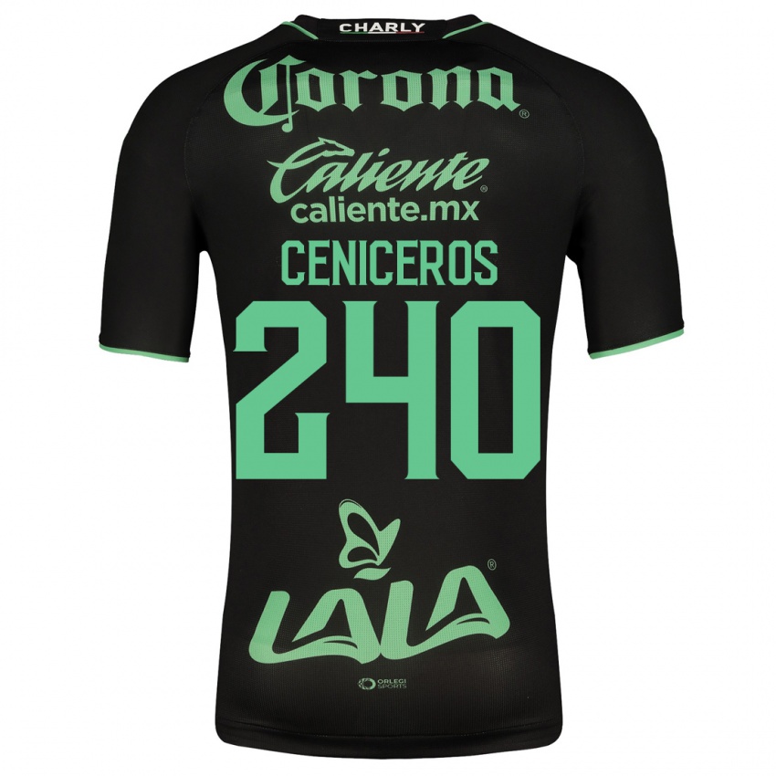 Niño Camiseta Carlos Ceniceros #240 Negro 2ª Equipación 2023/24 La Camisa