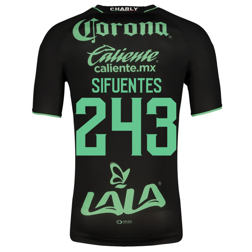 Niño Camiseta José Sifuentes #243 Negro 2ª Equipación 2023/24 La Camisa
