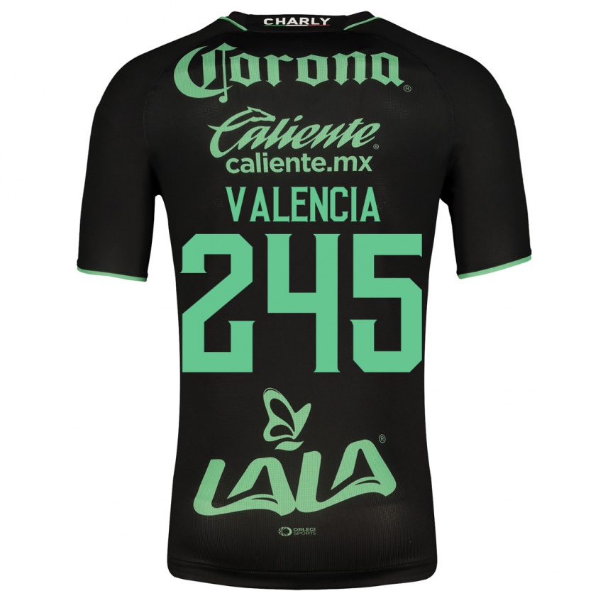 Niño Camiseta Álex Valencia #245 Negro 2ª Equipación 2023/24 La Camisa