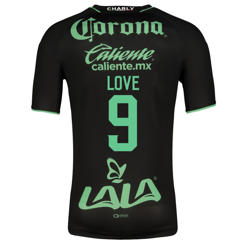 Niño Camiseta Juelle Love #9 Negro 2ª Equipación 2023/24 La Camisa