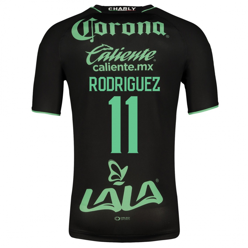 Niño Camiseta Cynthia Rodríguez #11 Negro 2ª Equipación 2023/24 La Camisa