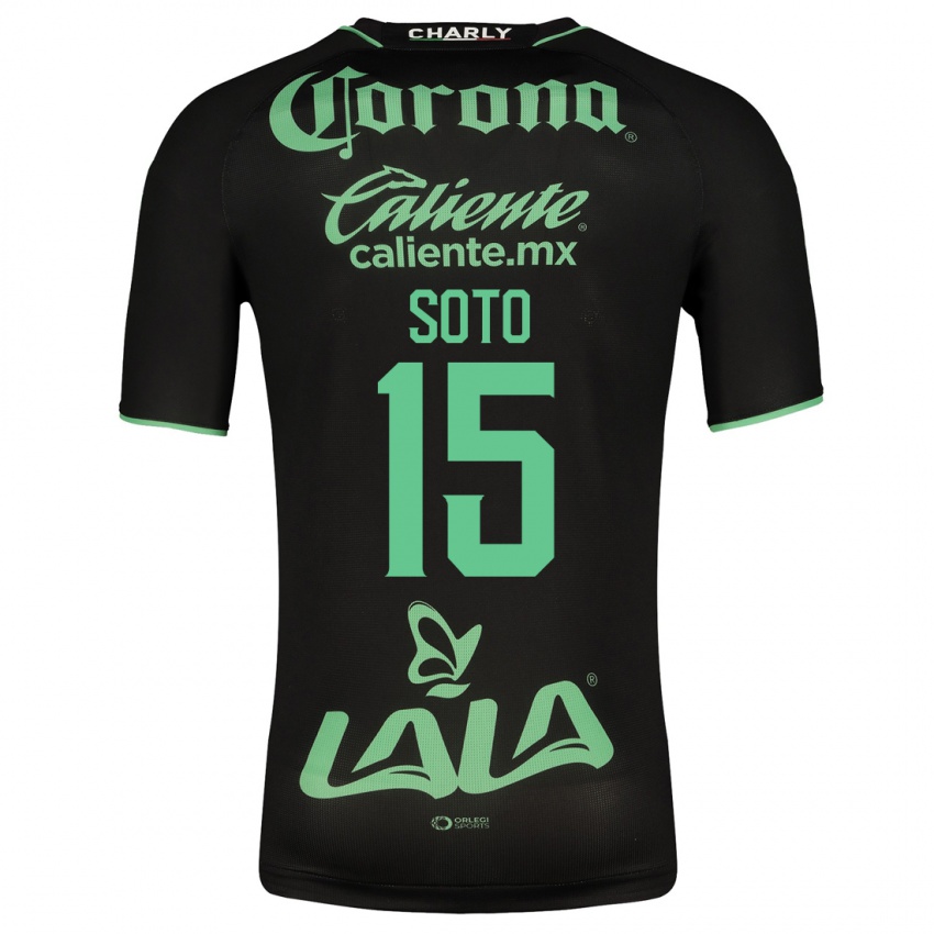Niño Camiseta Stephanie Soto #15 Negro 2ª Equipación 2023/24 La Camisa