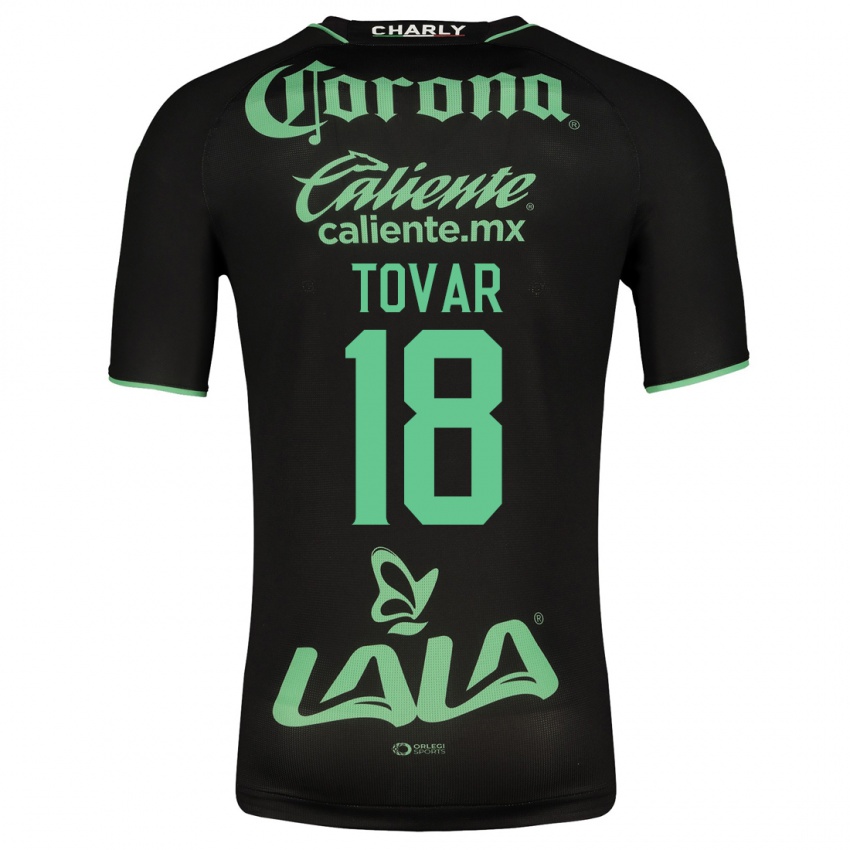 Niño Camiseta Arlett Tovar #18 Negro 2ª Equipación 2023/24 La Camisa
