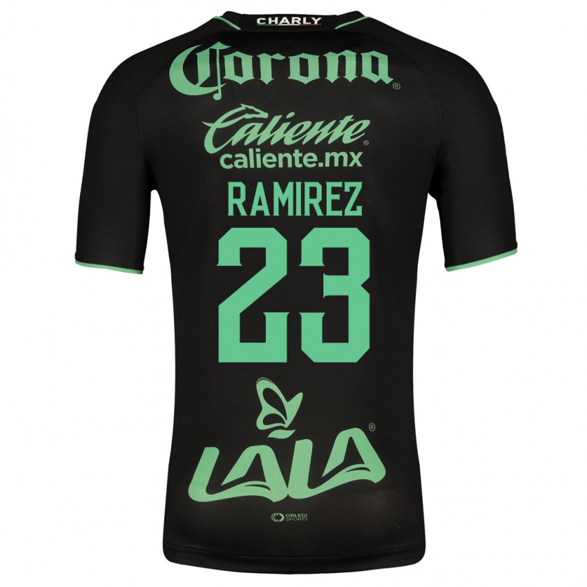 Niño Camiseta Alexxandra Ramírez #23 Negro 2ª Equipación 2023/24 La Camisa