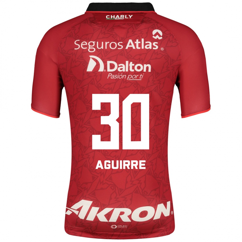 Niño Camiseta Eduardo Aguirre #30 Rojo 2ª Equipación 2023/24 La Camisa