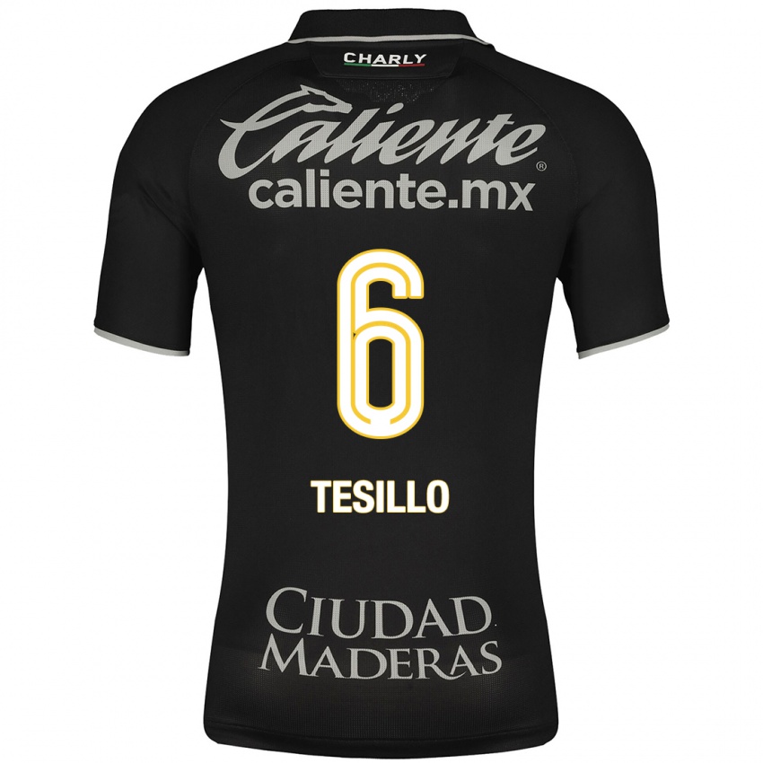 Niño Camiseta William Tesillo #6 Negro 2ª Equipación 2023/24 La Camisa