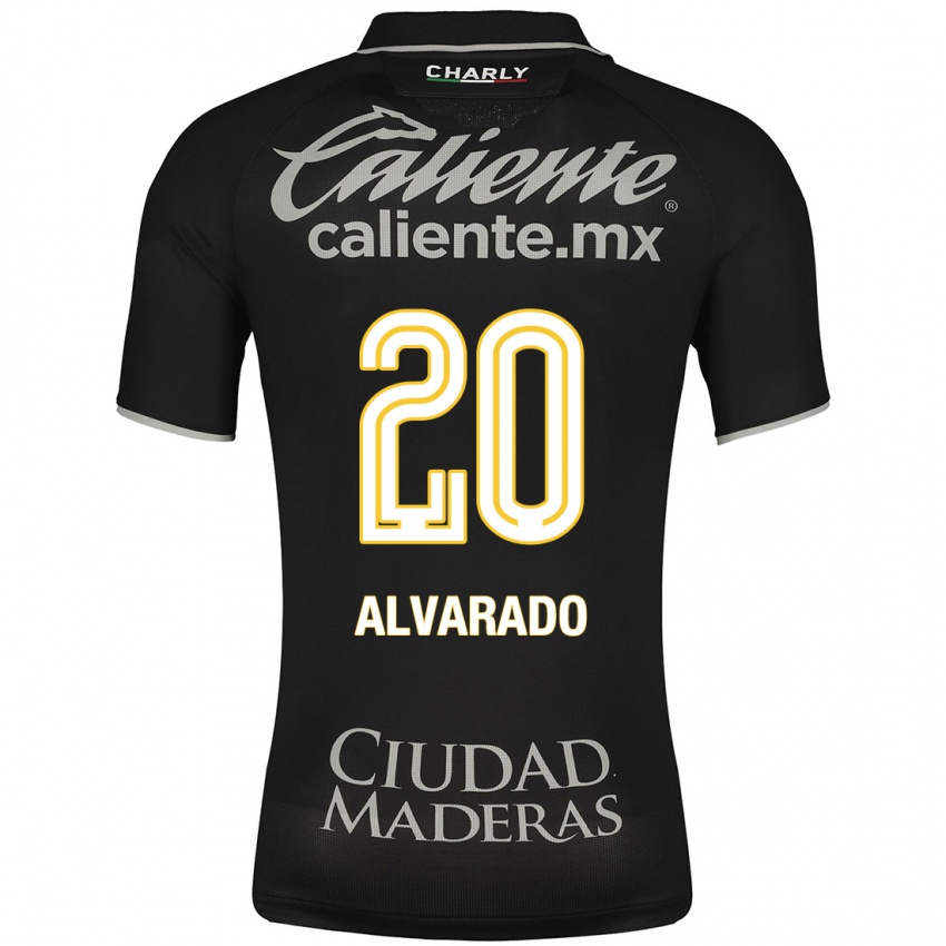 Niño Camiseta Alfonso Alvarado #20 Negro 2ª Equipación 2023/24 La Camisa